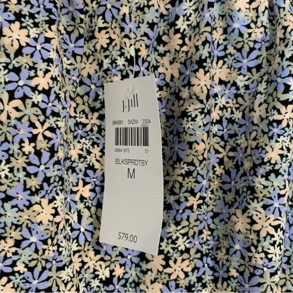 J. Jill NWT Wearever Collection‎ spring ditzy print short sleeve shirt. Size M - Picture 6 of 12